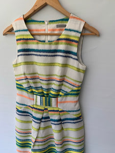 (Preloved) JIGSAW amazing Multi Coloured Striped Pencil Dress Size 6