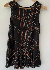 (Preloved) VERY VERY amazing Printed Sleeveless Rayon Tip Blouse Size 8 10