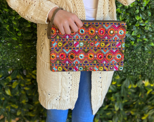Boho tribal “The Camilla” purse clutch iPad bag