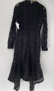 DECJUBA Black Midi Ella Lace Dress Size 8 BNWT