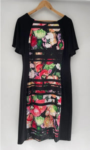 JOSEPH RIBKOFF Printed Flutter Sleeve Pencil Dress Size AU/UK 16 NEW