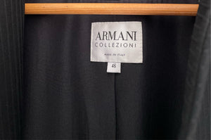 ARMANI COLLEZIONI Long Sleeve Button Front Wool Blend Blazer Size 46 AU 12-14