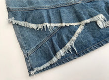 Load image into Gallery viewer, ENA PELLY Raw Edge Frill Panel Denim Skirt Size 10 BNWT $169