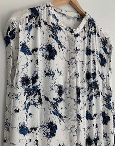 JUST FEMALE gorgeous marble print button front shirt dress XS 8-10 BNWT