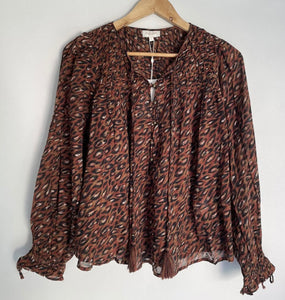 AUGUSTE Isaac Thyme Blouse Top Boho Blouse BNWT Size L
