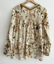 Load image into Gallery viewer, RIANI Long Sleeve 100% Cotton Printed Top Blouse Size 10