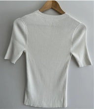 Load image into Gallery viewer, DION LEE Short Sleeve Ribbed Top Size S Fit 6-10