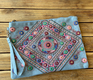 Boho tribal “The Georgia” purse clutch iPad bag
