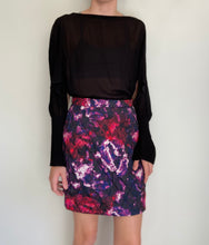 Load image into Gallery viewer, (Preloved) SHAKUHACHI beautiful Multi Coloured Quilted Mini Skirt Size S 6 8