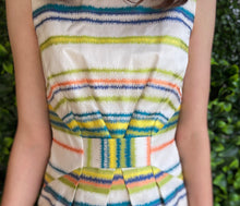 Load image into Gallery viewer, (Preloved) JIGSAW amazing Multi Coloured Striped Pencil Dress Size 6