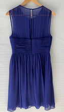 Load image into Gallery viewer, (Preloved) JIGSAW stunning amazing Royal Blue Detailed A Line Silk Dress Size 12