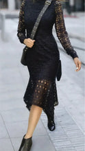 Load image into Gallery viewer, DECJUBA Black Midi Ella Lace Dress Size 8 BNWT